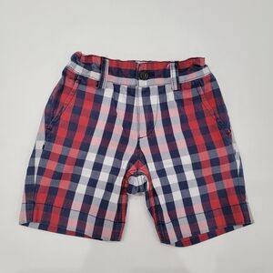 Jacadi Kids Checkered Shorts in Red and Blue Sz 3Y